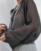 店主自留！冷氣必備 Sheer Structured Hooded Windbreaker 靚色透感hoodie型防曬外大套