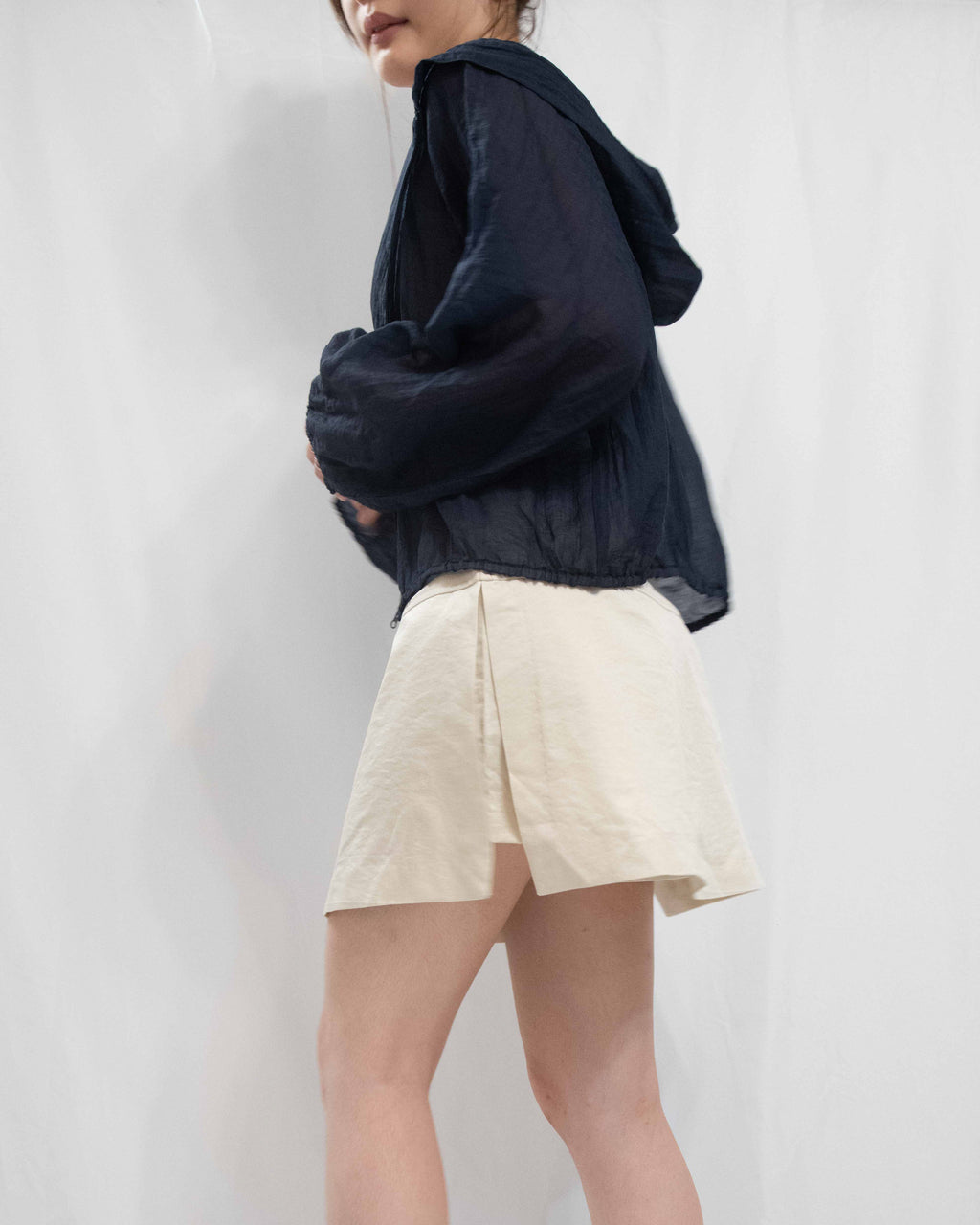 店主自留！冷氣必備 Sheer Structured Hooded Windbreaker 靚色透感hoodie型防曬外大套
