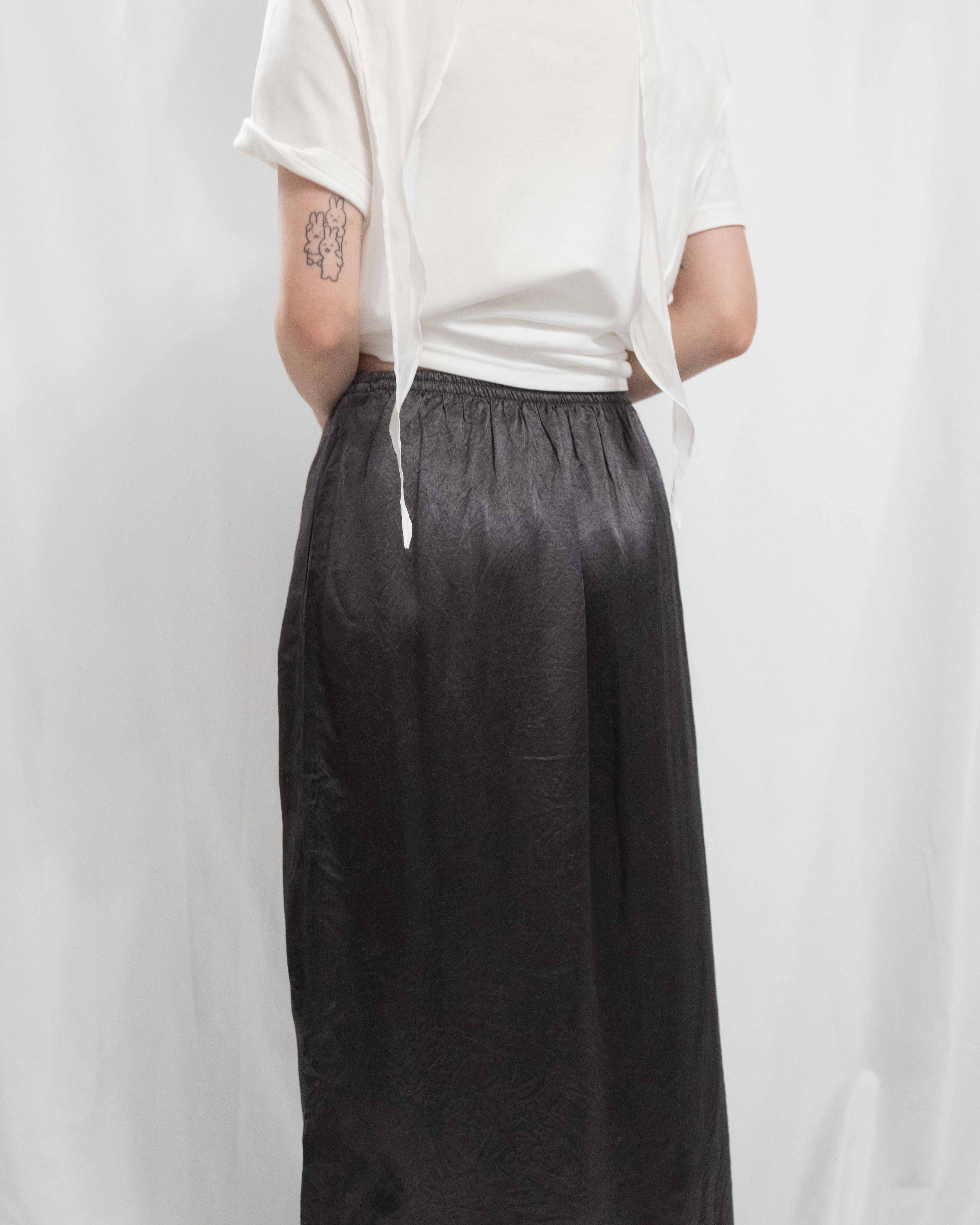 超百搭! Lustrous Acetate Straight Midi Skirt 醋酸直筒裙
