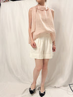 超靚色！ Sheer Ramie Rounded-Collar Blouse 匙羹領苧麻傘形背心