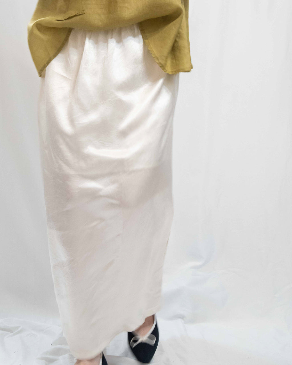 超百搭! Lustrous Acetate Straight Midi Skirt 醋酸直筒裙