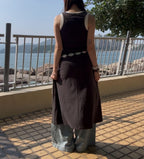 Elasticated Wide-Leg Jeans 橡筋腰Vintage洗水闊腳牛仔