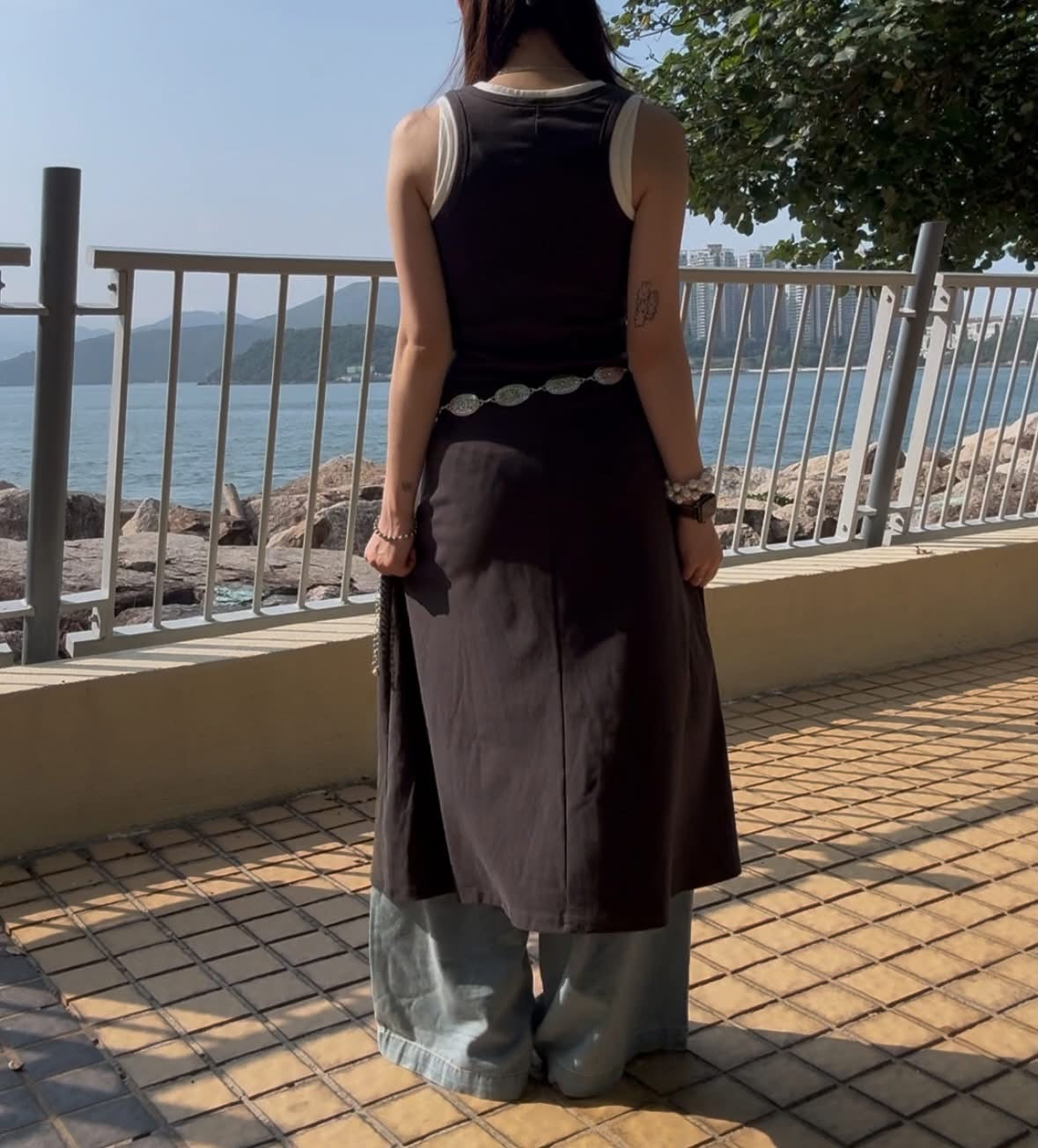 Elasticated Wide-Leg Jeans 橡筋腰Vintage洗水闊腳牛仔
