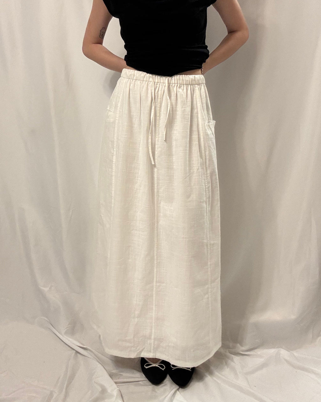 Ramie Column Midi Skirt 苧麻直筒裙