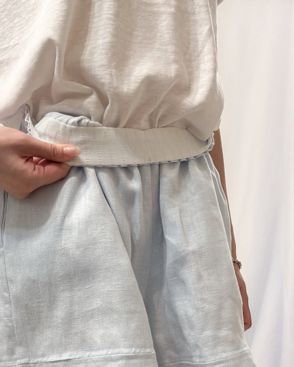 店主自留！靚色！ Linen Relaxed Shorts 褶皺褲頭亞麻短褲