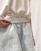 店主自留！靚色！ Linen Relaxed Shorts 褶皺褲頭亞麻短褲