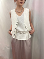 Classic Ramie V-Neck Vest 苧麻馬甲背心(有內裡)
