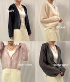 店主自留！冷氣必備 Sheer Structured Hooded Windbreaker 靚色透感hoodie型防曬外大套