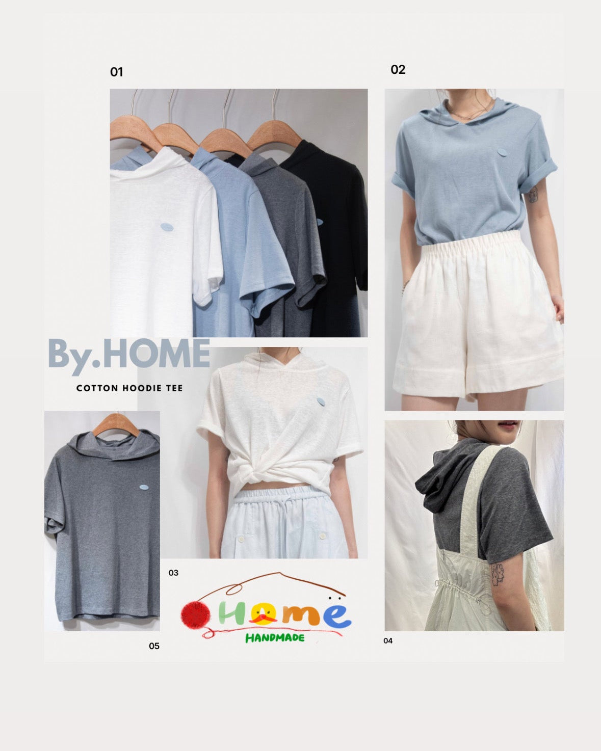 Cotton-Linen Blend Hooded Tee 棉質帽TEE