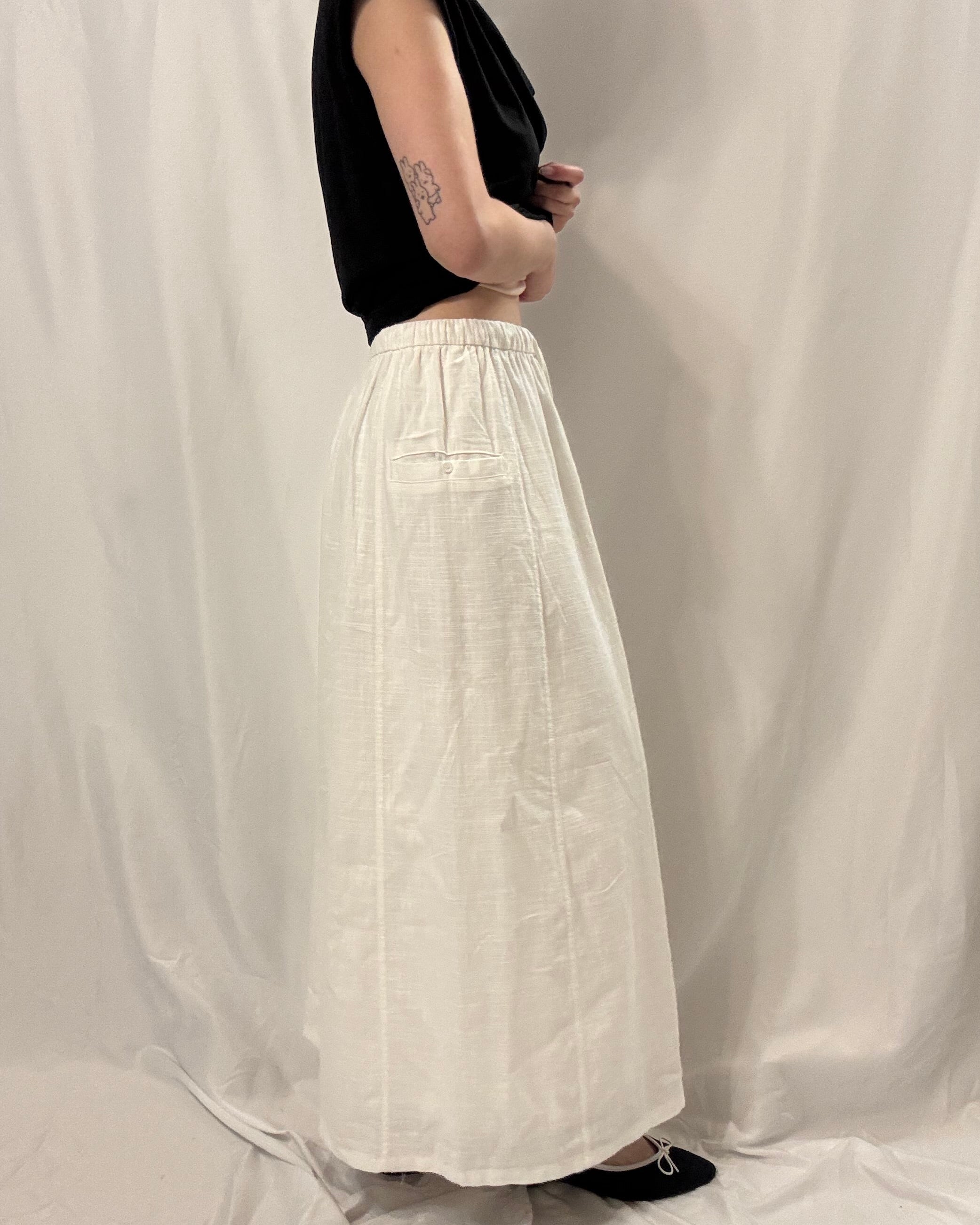 Ramie Column Midi Skirt 苧麻直筒裙
