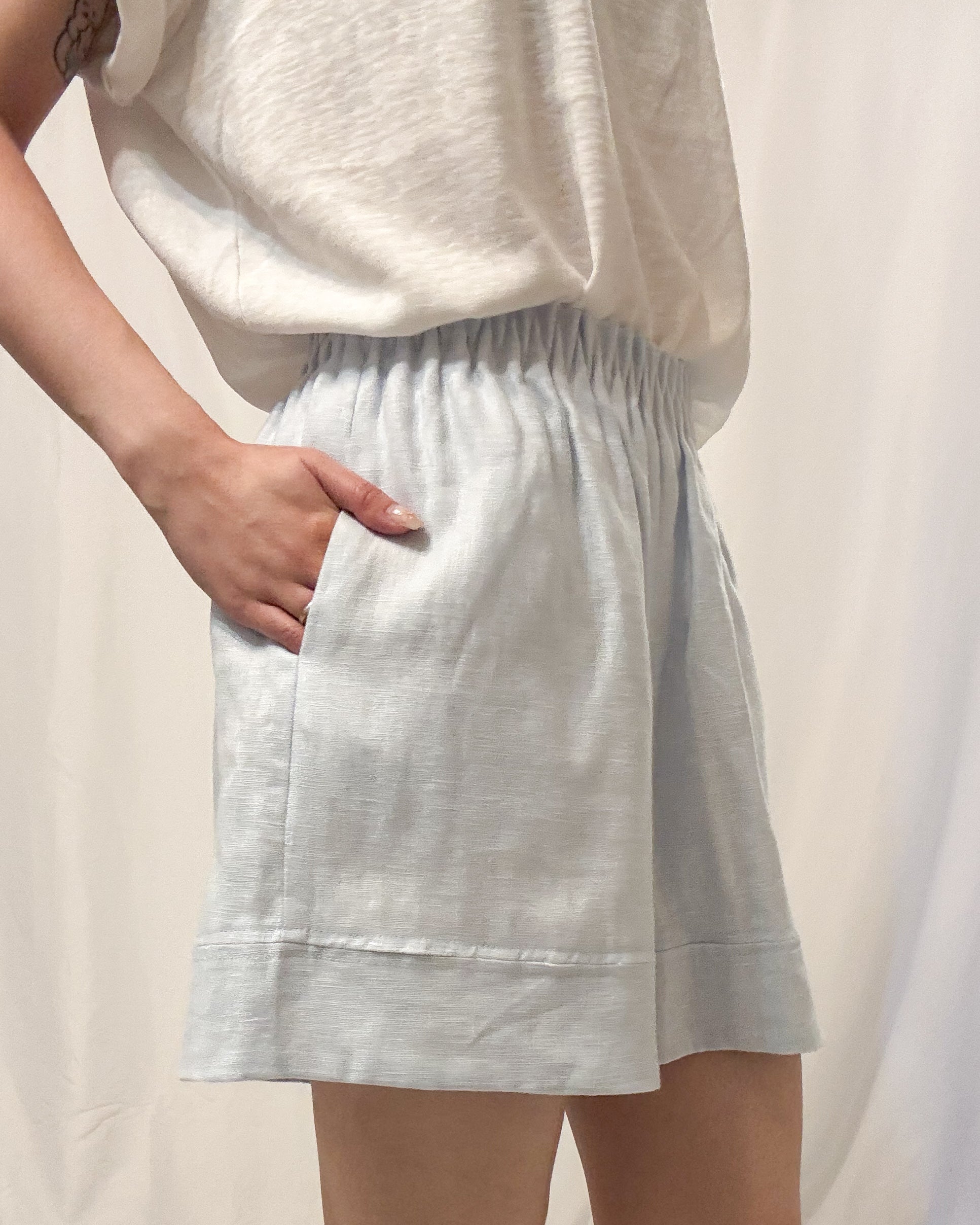 店主自留！靚色！ Linen Relaxed Shorts 褶皺褲頭亞麻短褲