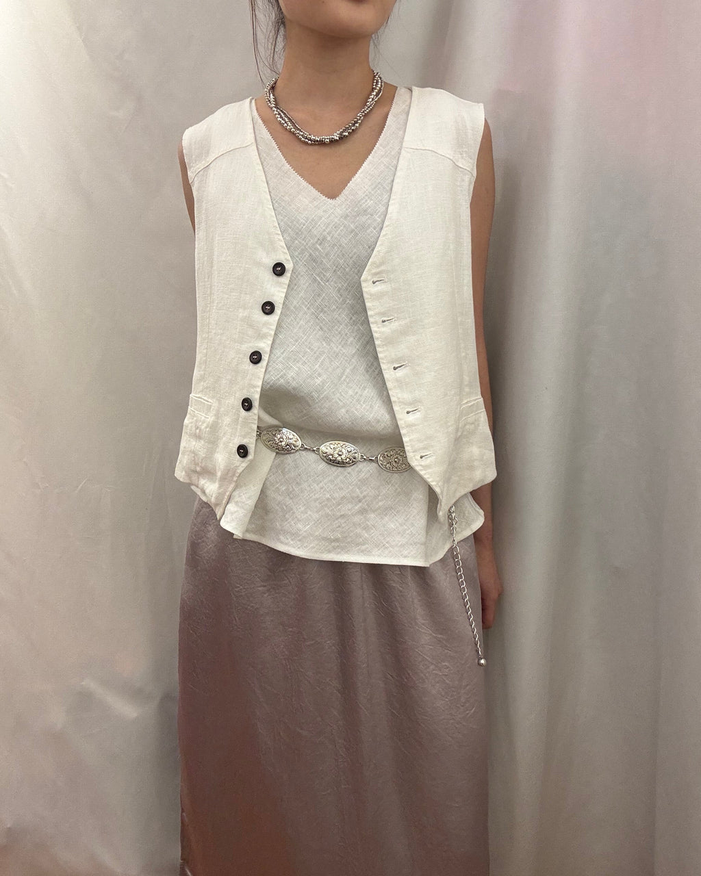 超百搭! Lustrous Acetate Straight Midi Skirt 醋酸直筒裙