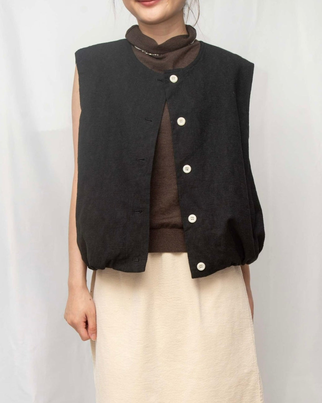 Textured Jacquard Vest 暗紋立體雲朵剪裁西裝馬甲