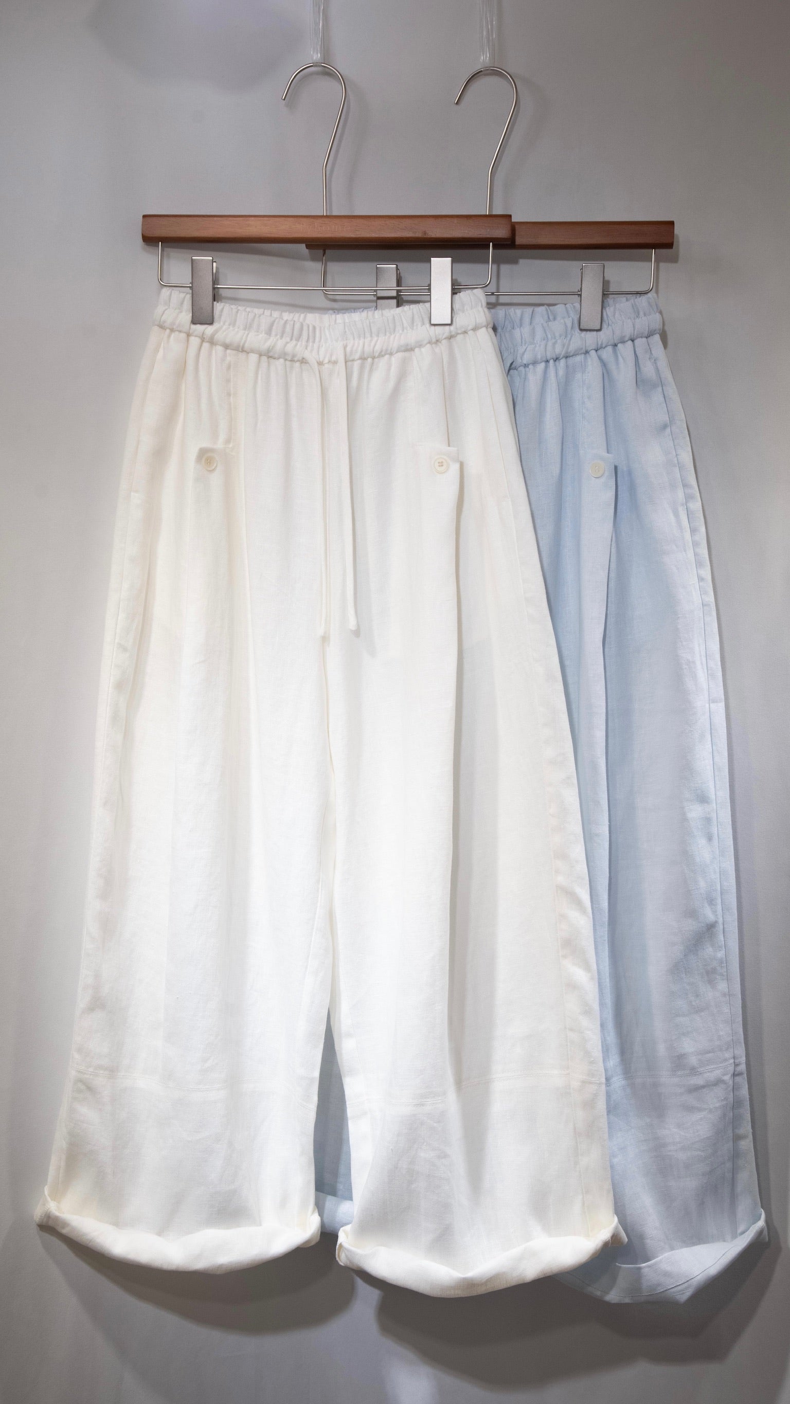 Organic Grain Heavy Linen Drawstring Pants 亞麻長褲