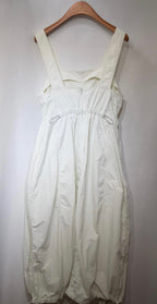 Off-White Crisp Pinafore Dress 爽爽料工裝連身裙（背後可調節闊度）