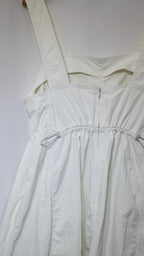 Off-White Crisp Pinafore Dress 爽爽料工裝連身裙（背後可調節闊度）