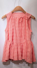 Ironing Free! Peplum Blouse 格仔皺皺布背心