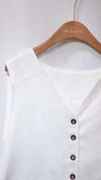 Classic Ramie V-Neck Vest 苧麻馬甲背心(有內裡)