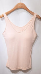 多色夏日配搭之選～ Lyocell Tank Top with Fixed Pad 超大彈性連胸墊背心