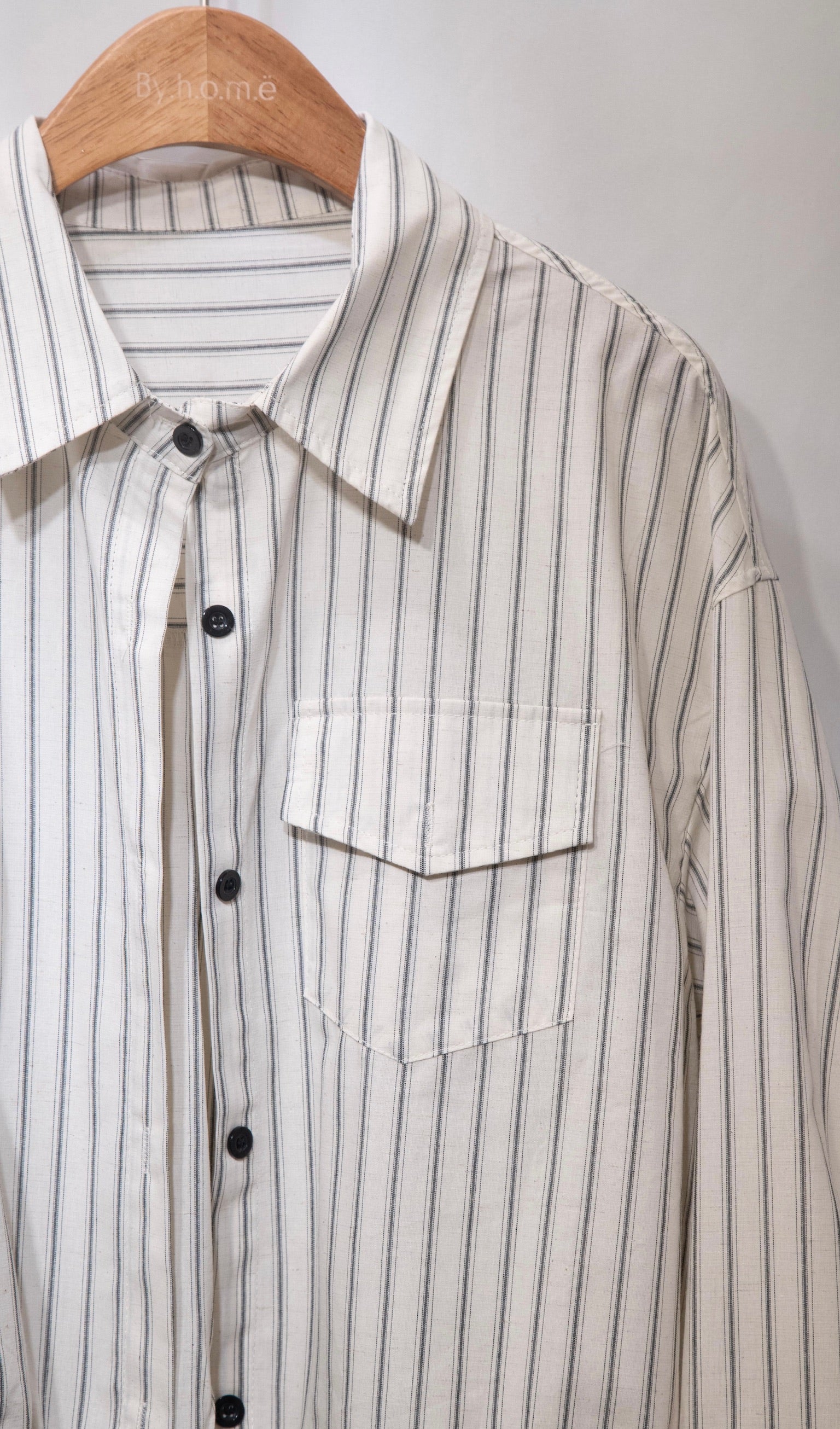 Linen Vertical Striped Shirt 棉麻直條恤衫
