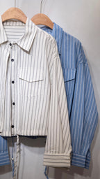 Linen Vertical Striped Shirt 棉麻直條恤衫
