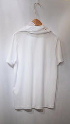 Pima Cotton Draped Scarf-Neck Tee 棉紗匙羹領天絲棉Tee