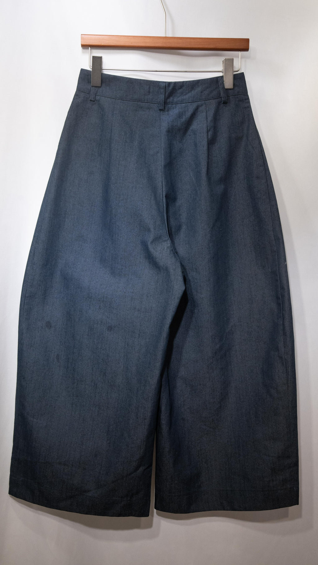 Cropped Twill Wide-Leg Trousers 九分扯布小氣球西褲