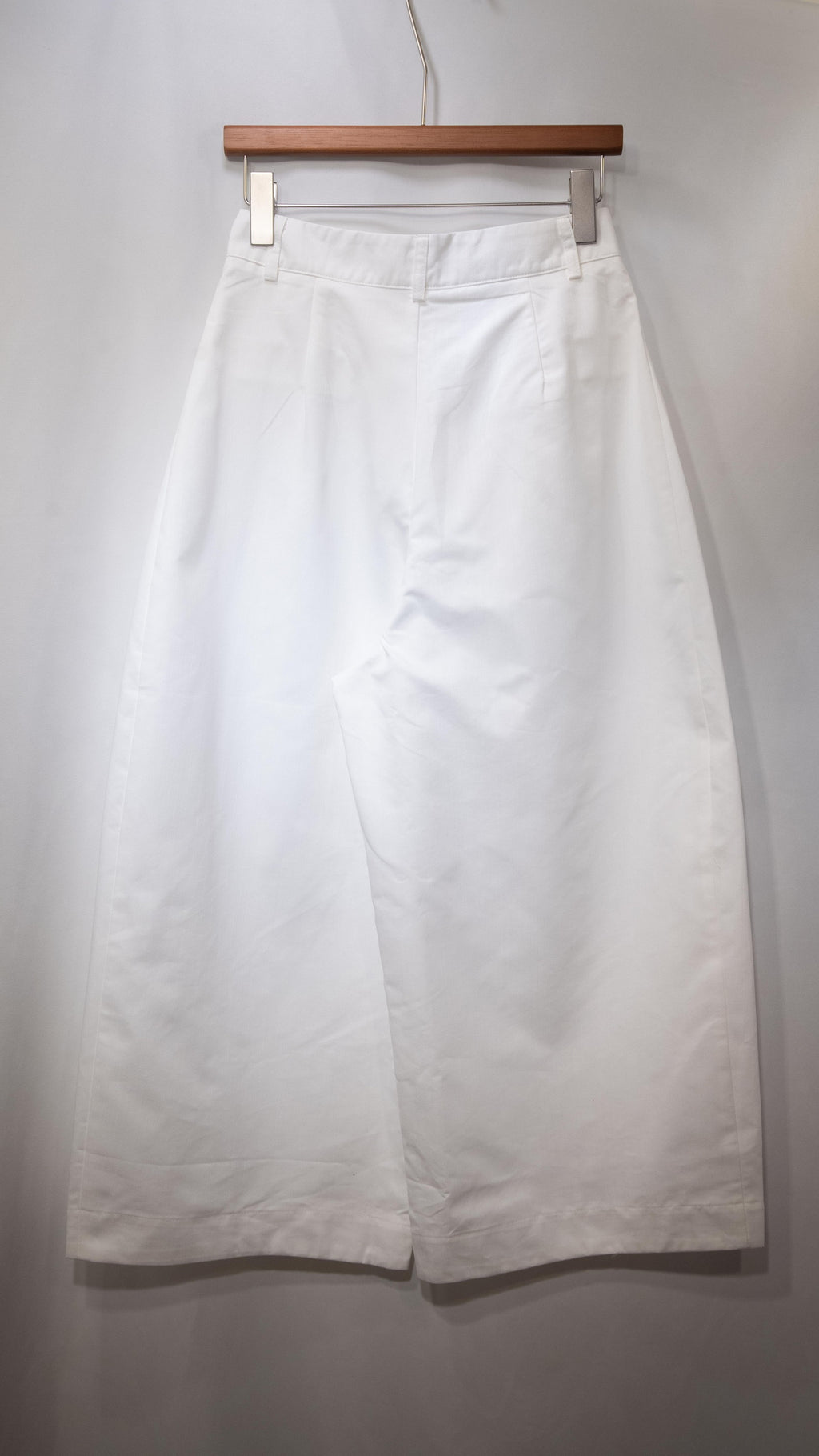 Cropped Twill Wide-Leg Trousers 九分扯布小氣球西褲