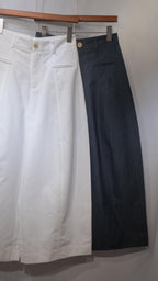 Cropped Twill Wide-Leg Trousers 九分扯布小氣球西褲