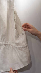 Organic Grain Heavy Linen Vest 亞麻立領工裝背心