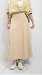 Easy-Waist Flared A-line Jersey Midi 超百搭彈性棉裙