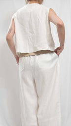 Classic Ramie V-Neck Vest 苧麻馬甲背心(有內裡)