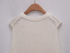 Washi-Yarn Coarse-Knit V-Neck Vest 和紙紗針織背心