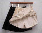 Corduroy Bubble-Hem Mini Skirt 燈芯絨泡泡短裙（有打底褲）