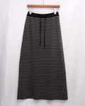 Strechy Ribbed Striped Luxe Knit Skirt 彈性針織直筒長裙