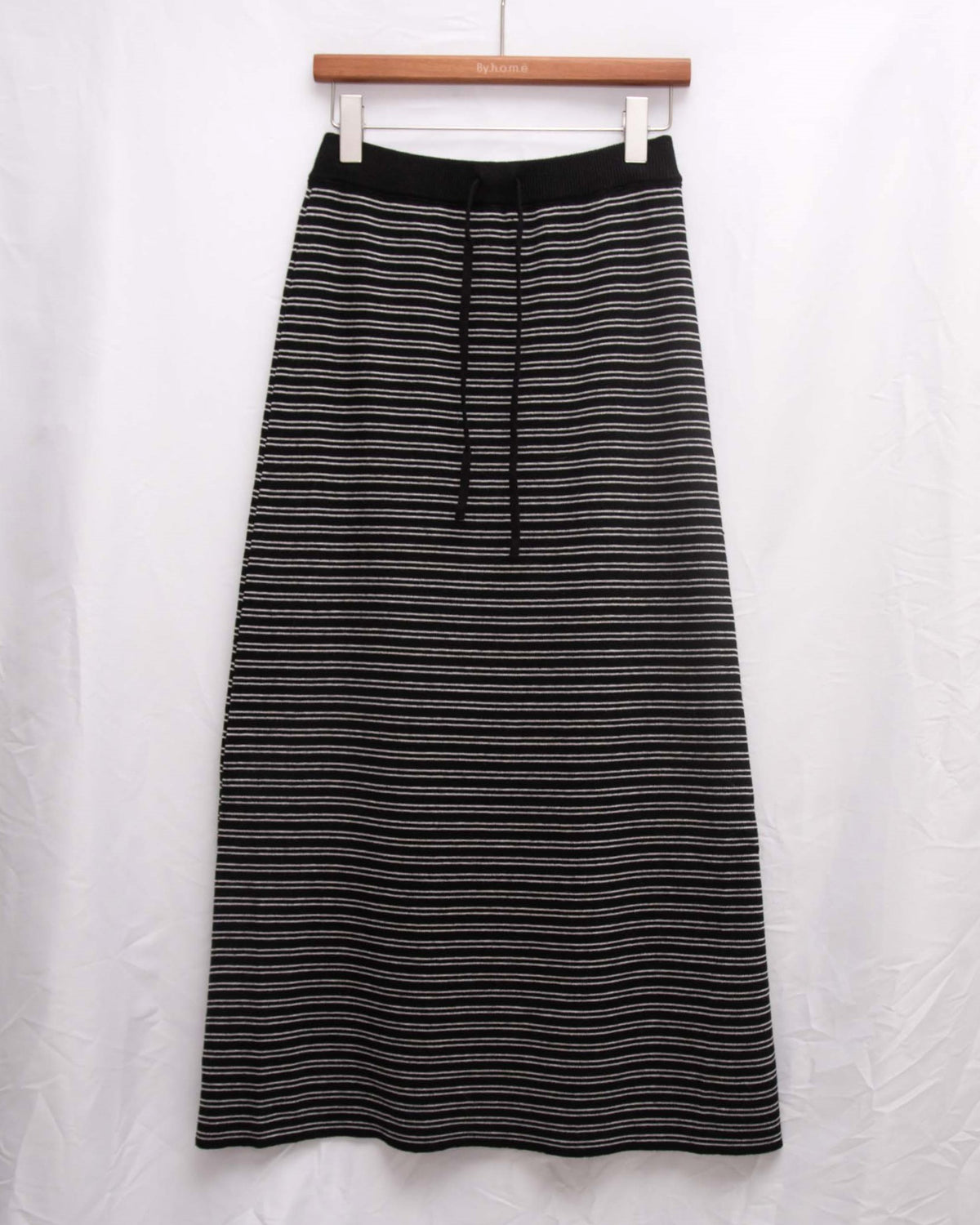 Strechy Ribbed Striped Luxe Knit Skirt 彈性針織直筒長裙