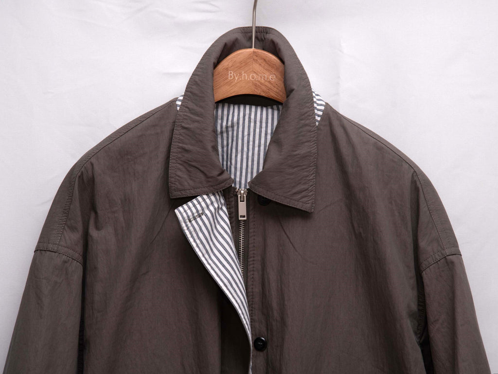 Luxe Stripe-Cuff Utility Lightweight Jacket 中長款工裝外套