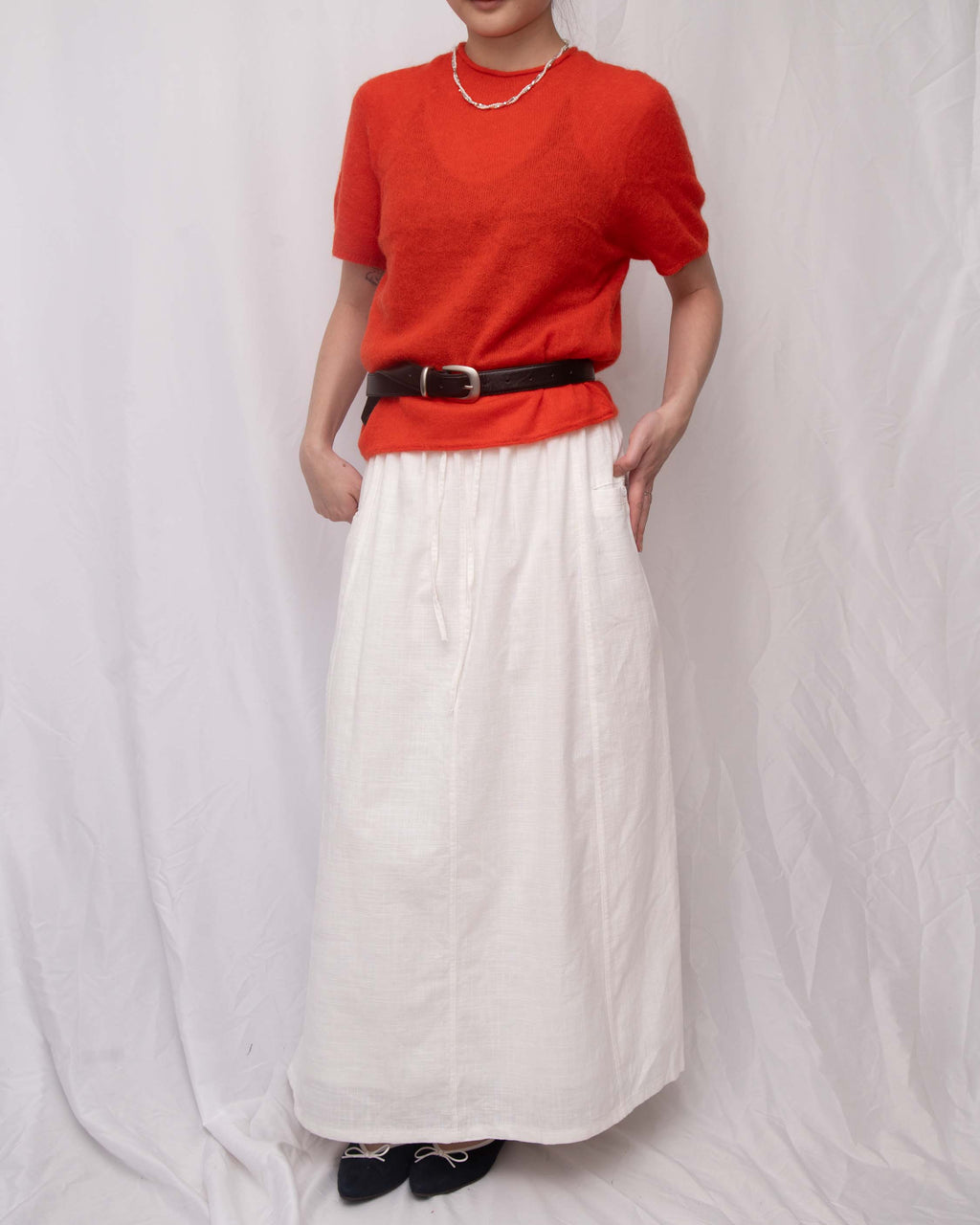 Seamless Soft Camel-Hair Short-Sleeve Fuzzy Sweater