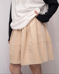 Corduroy Bubble-Hem Mini Skirt 燈芯絨泡泡短裙（有打底褲）