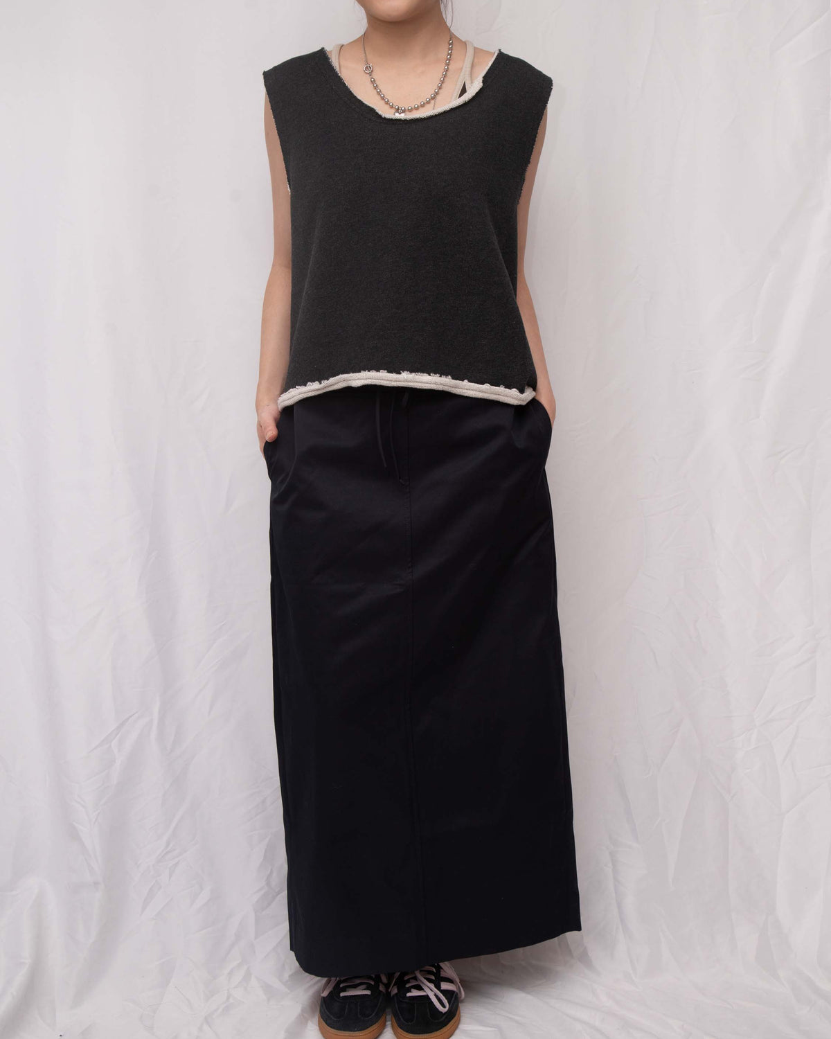 Oversize Piqué Terry Pullover Vest 珠地衛衣背心