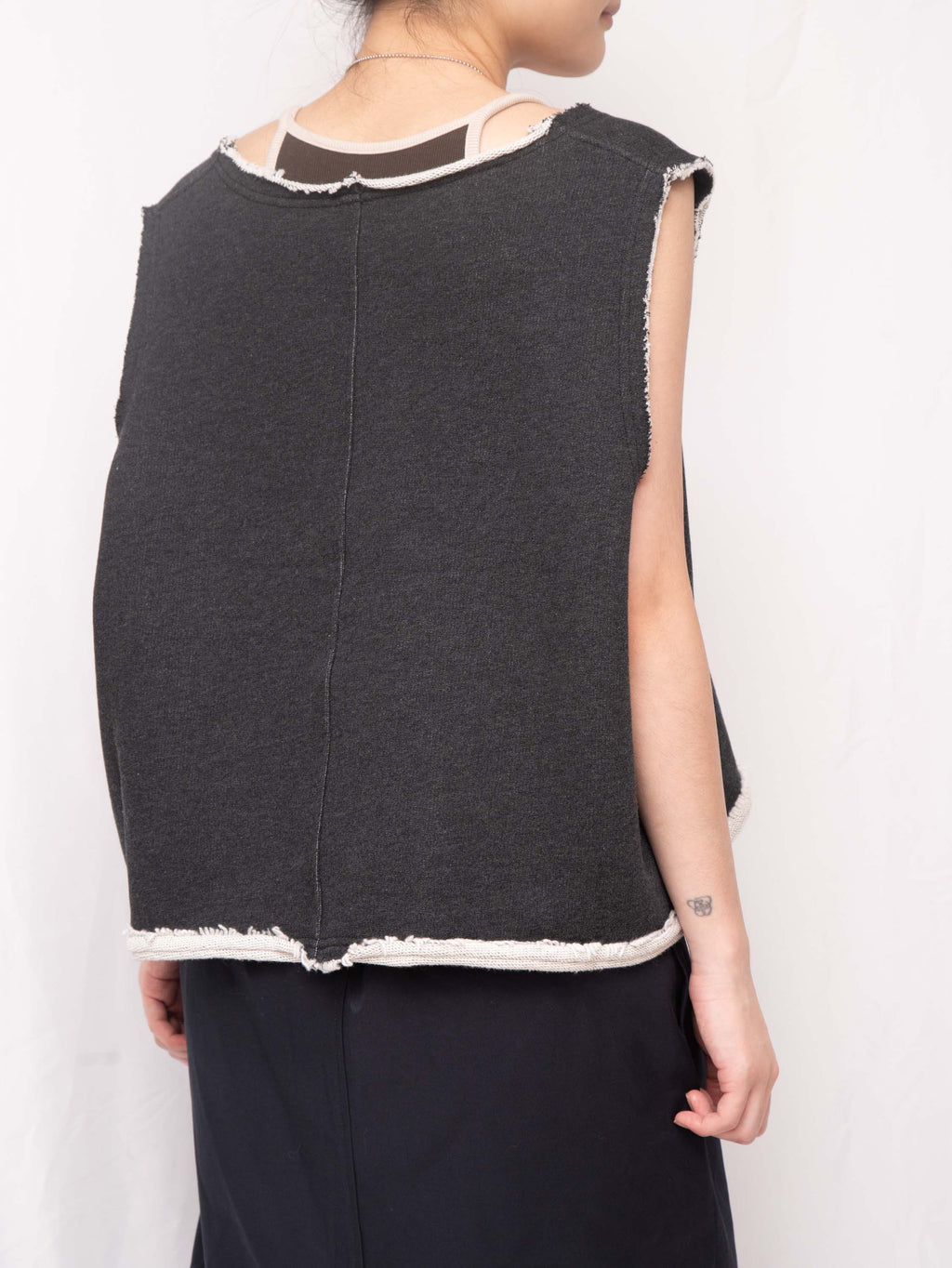 Oversize Piqué Terry Pullover Vest 珠地衛衣背心