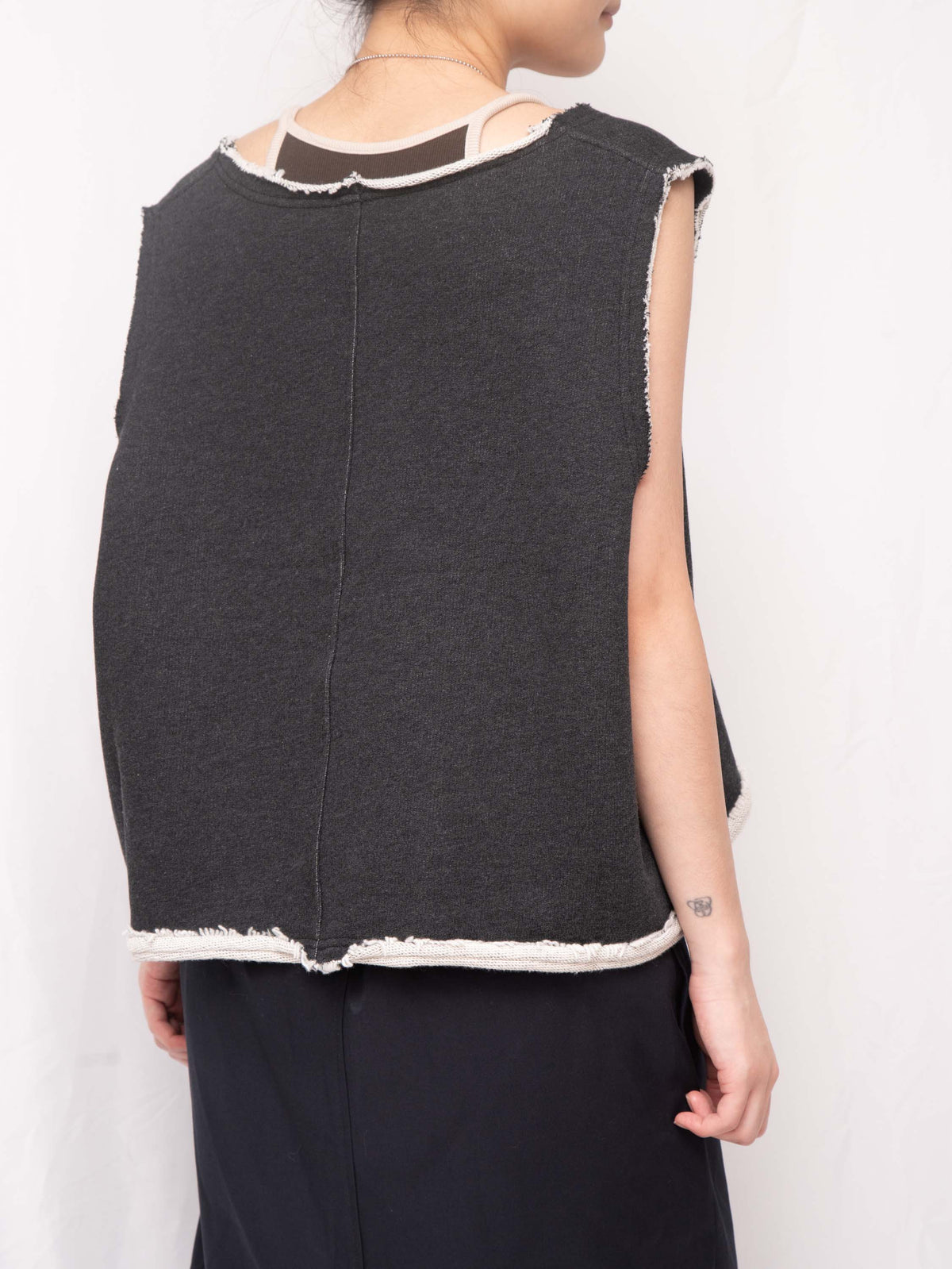 Oversize Piqué Terry Pullover Vest 珠地衛衣背心