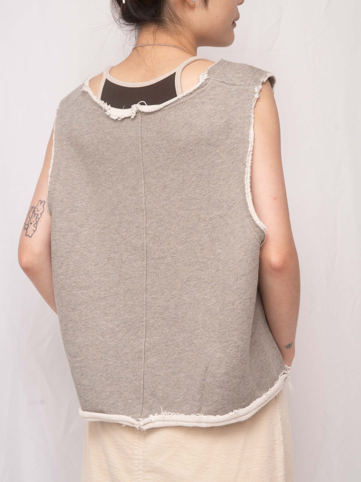 Oversize Piqué Terry Pullover Vest 珠地衛衣背心
