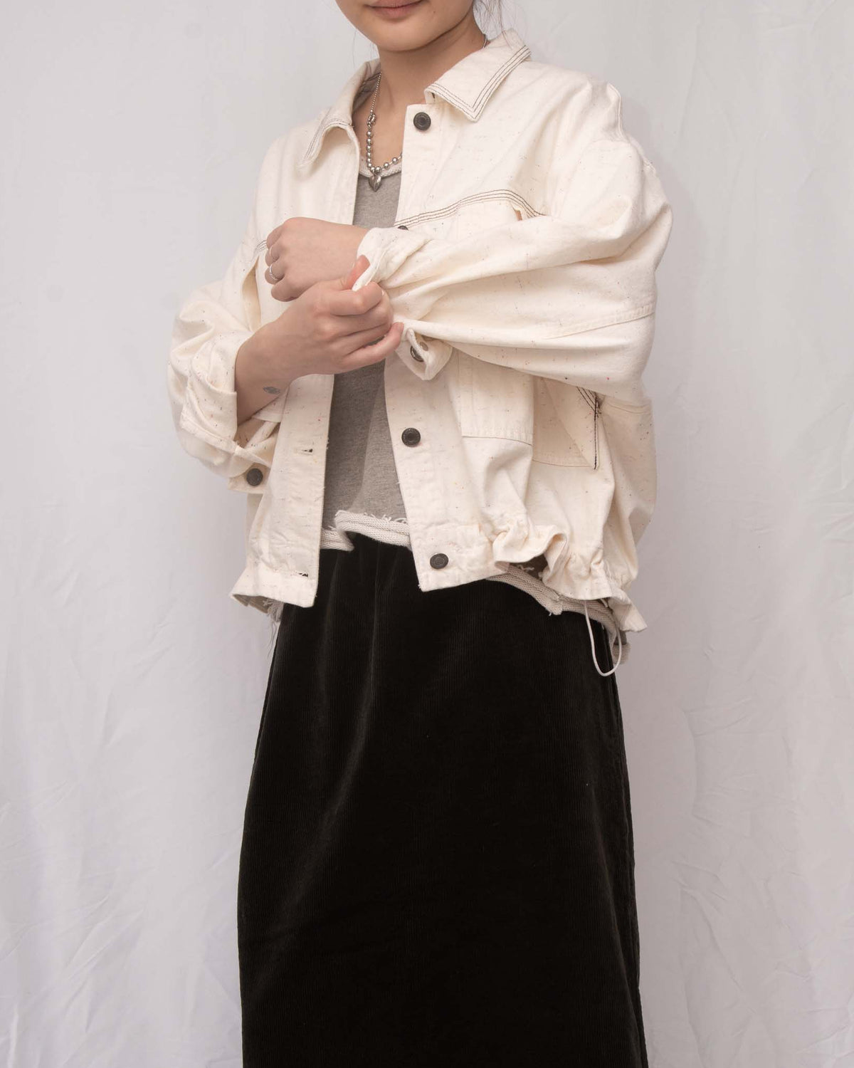 Oversize Piqué Terry Pullover Vest 珠地衛衣背心