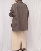 Luxe Stripe-Cuff Utility Lightweight Jacket 中長款工裝外套