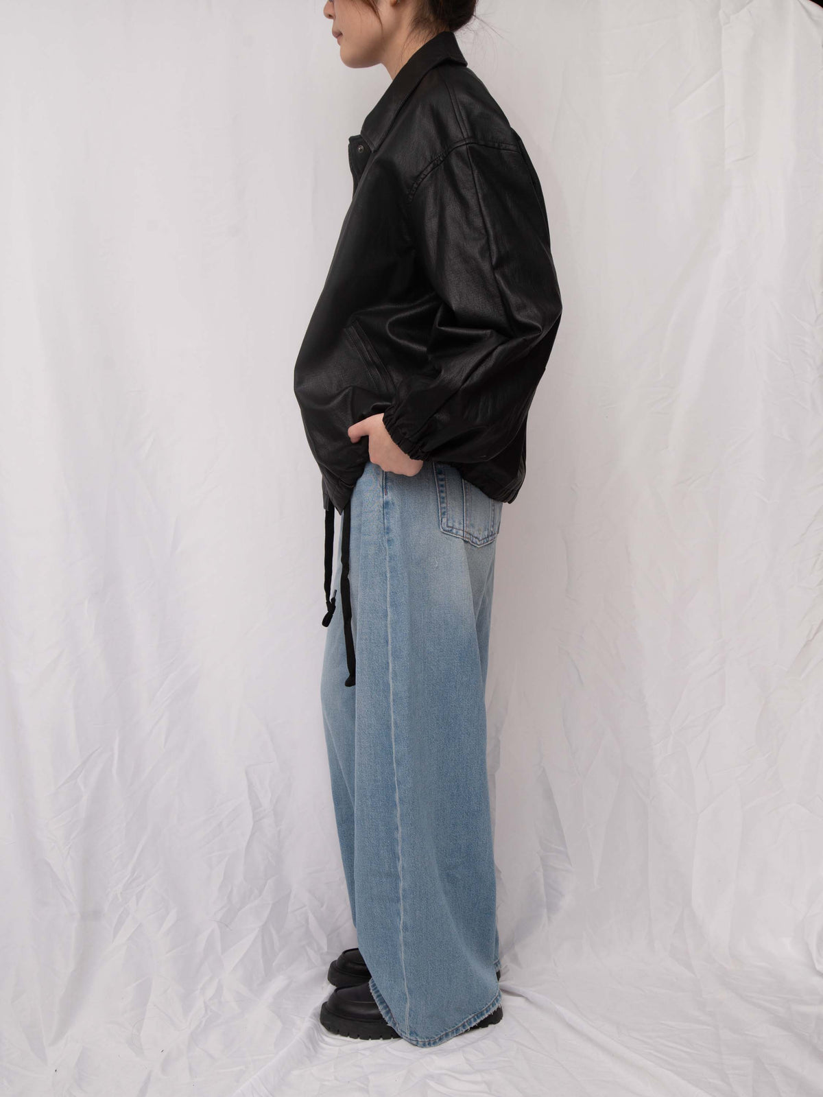 Ultra-Soft Vegan Leather Collared Jacket