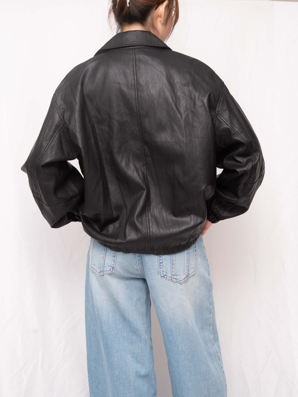 Ultra-Soft Vegan Leather Collared Jacket