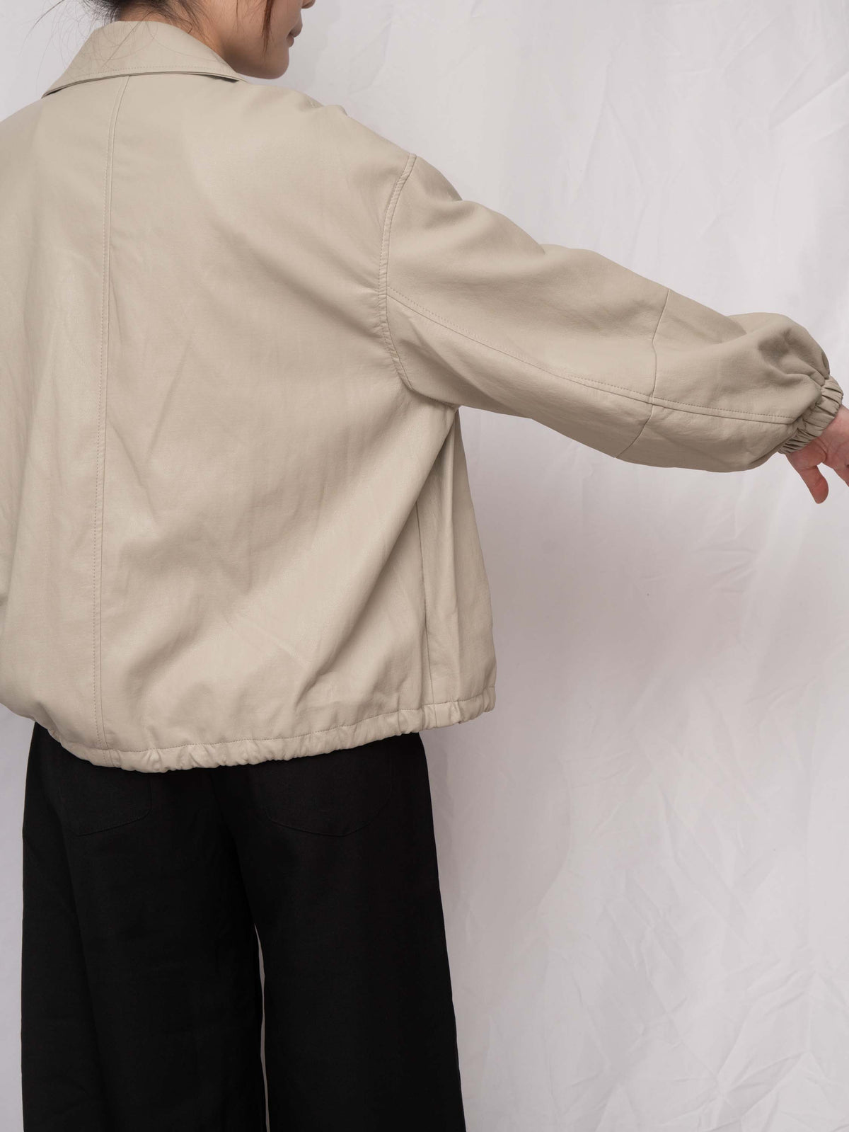 Ultra-Soft Vegan Leather Collared Jacket