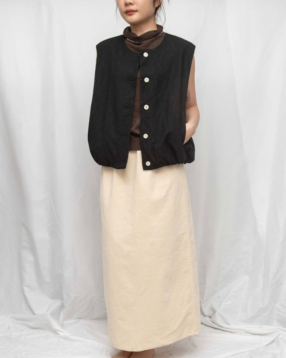 Textured Jacquard Vest 暗紋立體雲朵剪裁西裝馬甲