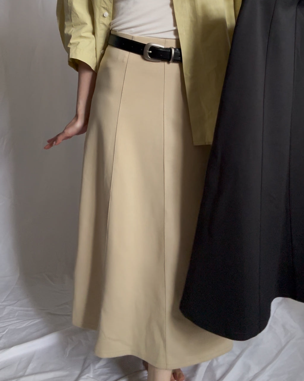 Easy-Waist Flared A-line Jersey Midi 超百搭彈性棉裙
